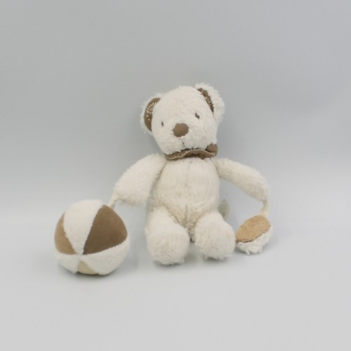 Doudou ours blanc bandanas