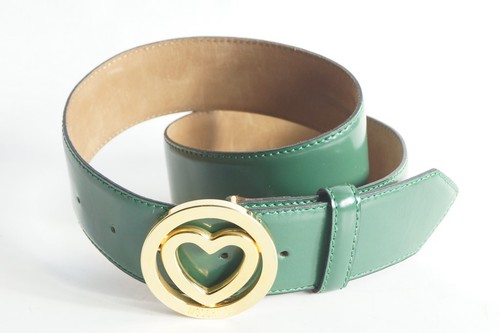 Moschino ceinture cuir vert - ceinture,