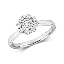 Bague Femme Pavage Or Blanc 9