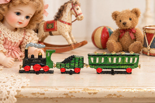 Train miniature ancien plat - -,