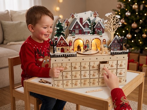 Calendrier avent village - calendrier, l'avent