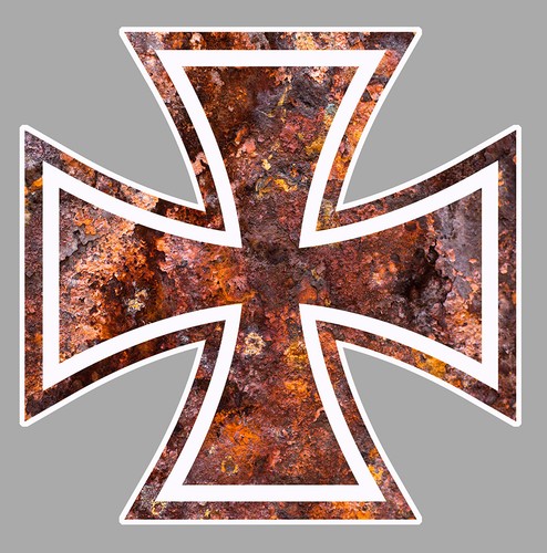 Croix fer rouille - croix, malte