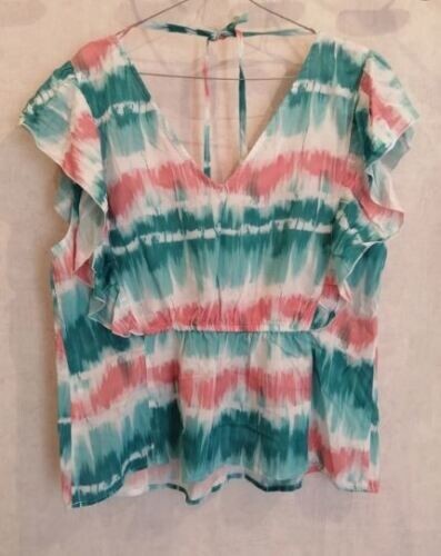 Blouse bleue viscose t46 - blouse,