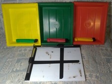 Lot 3 bacs 3 pinces 1 margeur - accessoires développement photo