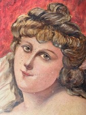 Anonyme - Huile sur carton -