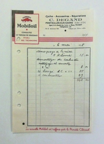 Facture lettre automobile