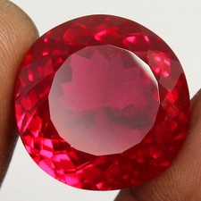 Pierre précieuse ronde naturelle certifiée rubis rouge sang pigeon mogok 37,8...