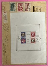 FRANCE BLOC N°3 PEXIP PARIS 1937 OBLITERE SUR LETTRE EXPOSITION PHILATELIQUE (1)