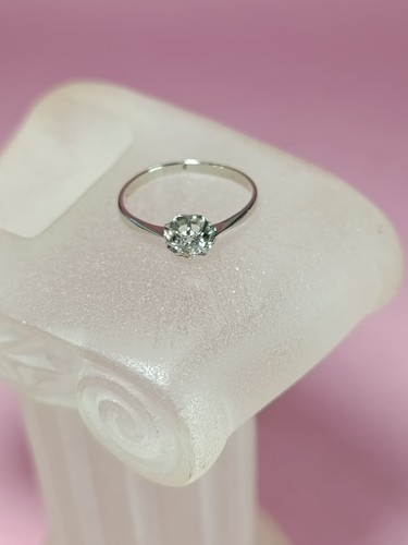 Bague ancienne solitaire 18 - bague,
