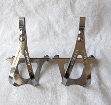 Pair of Wide Christophe Toe Clips Cale Pieds Vélo Vintage Made in France 1970's
