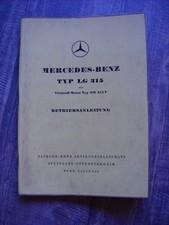 NOTICE D'UTILISATION ET D'ENTRETIEN MERCEDES-BENZ TYPE LG 315 - 1959