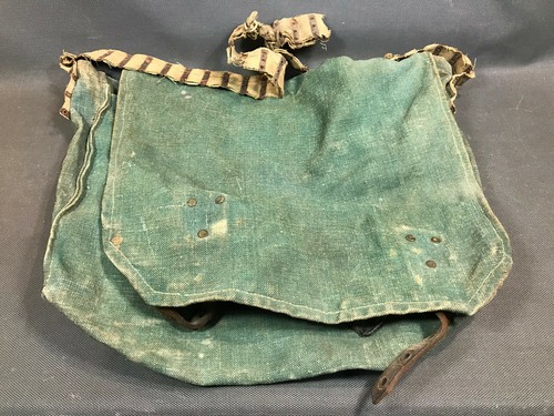 Ancienne besace toile verte - besace, en
