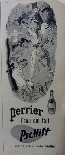 Publicité perrier avec - ,