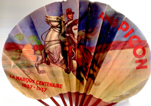 éventail publicitaire amer - éventail, publicitaire.