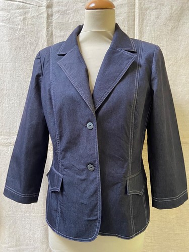 Veste blazer jean coton - blazer,