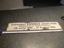 Plaque Émaillée Bombée Soldat WW1 14-18.Commandant Legion D'honneur.Poilu.