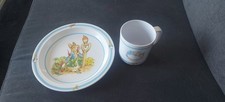 Assiette Mélanine Et Verre Pierre Lapin Beatrix Potter 2003