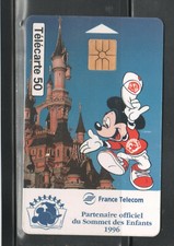 TÉLÉCARTE 50 - DISNEYLAND - SOMMET DES ENFANTS -  ANNÉE 1996 - LUXE - Mickey