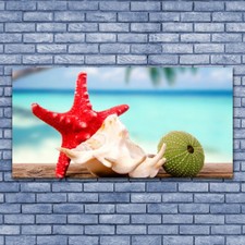 Impression sur verre Image Tableau 140x70 Art Mers Du Sud Étoile De Mer