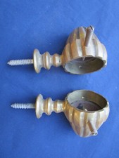 2 éléments Début et fin passage corde main courante escalier laiton ancien