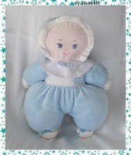 Doudou Poupée Chiffon Bleu et