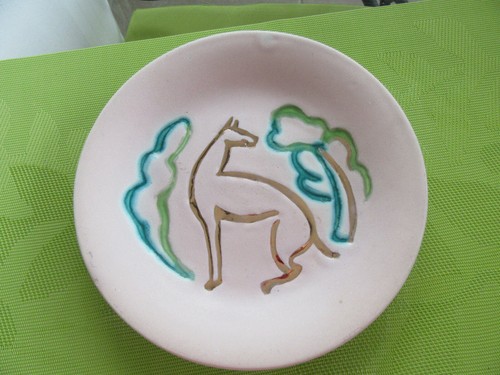 Assiette ceramique cheval l - ceramique,