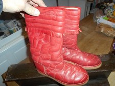 Bottes rouge minelli vintage - bottes,