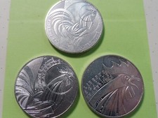 MONNAIE  3 X 10 €  ARGENT  2014-15-16  LE COQ FRANCAIS  17 GR. SERIE COMPLETE