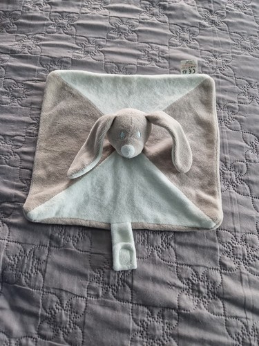 Doudou plat lapin bleu - , gris