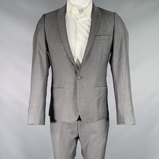 The Kooples Taille 38 Costume En Laine Grise À Revers Notch