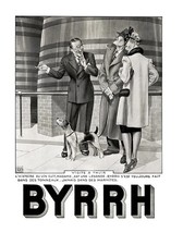 Publicité de 1938 BYRRH apéritif, visite des caves de Thuir, tonneaux, RP 1011