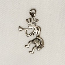 Flûte Homme Kokopelli Pendentif 925 Argent Indien Fertilité Pagan Celtic Tribal