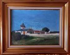 huile sur toile paysage Gabriel Zendel Circa 1935 Signée Plus Cadre 4F Tableau 