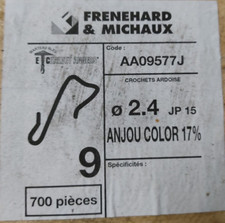 Boîte crochets d'ardoise Agrafe Anjou Color inox 17% Frenehard et Michaux