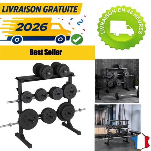 Support haltères rangement