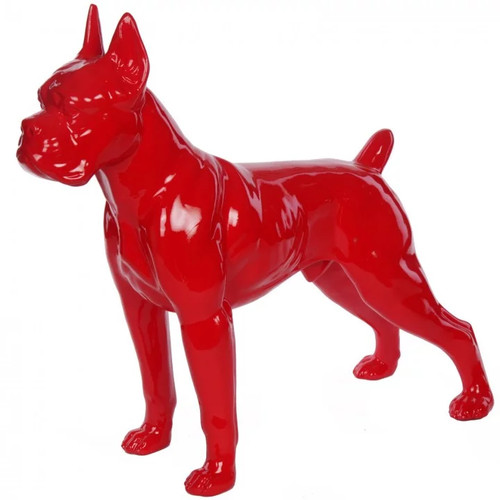 Statue résine chien boxer - chien,