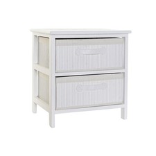 Caisson à Tiroirs DKD Home Decor Blanc Bambou Bois de paulownia 42 x 32 x 45 