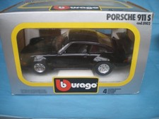 1/24 Porsche 911s Noir 1975 -1980 Burago 0102 ancien Neuf Boite