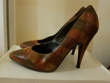 escarpins marque ERNEST cuir multicolore pointure 37.5. portées 1 fois