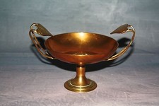 Coupe / vide poche piédouche en bronze dorée signée F.Barbedienne