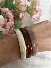 3 joncs résine jade Rose