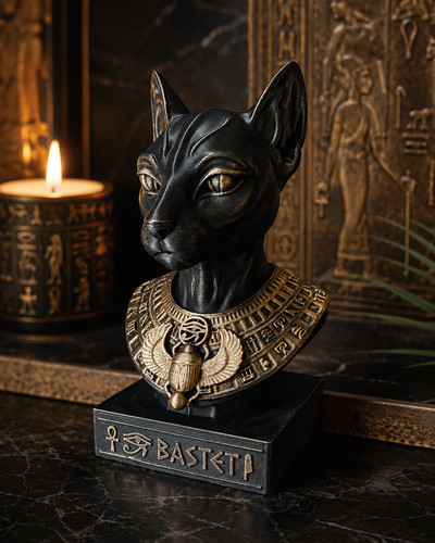 Statue bastet chat égyptien - chat,