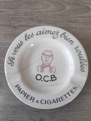 Cendrier ocb faience quimper - -,