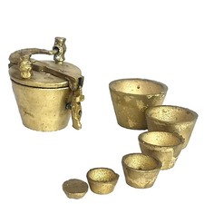 ANCIENNE PILE DE POIDS BRONZE