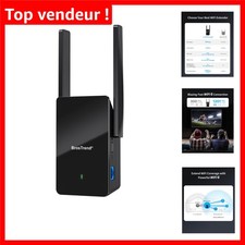 Répéteur WiFi 6 Puissant, jusqu'à 185m², Vitesse 1500Mbps, Antennes Orientables