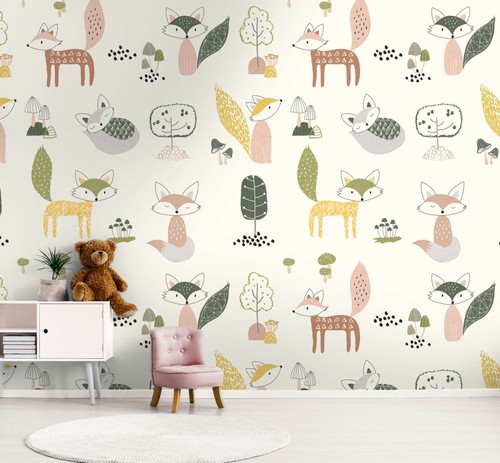 Papier peint motif enfant - papier,