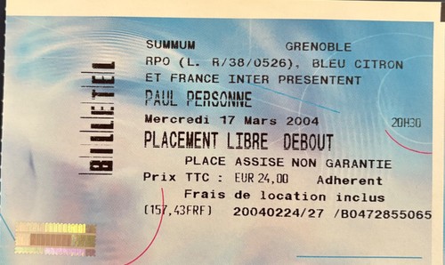 Billet concert paul personne - concert,