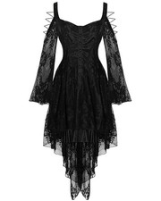Robe dentelle gothique noir - robe, en