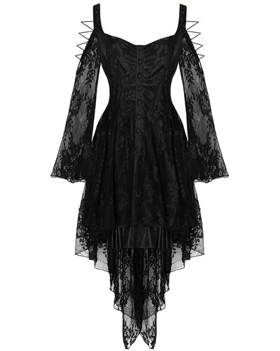 Robe dentelle gothique noir - en,