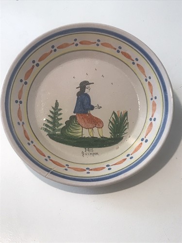 Ancienne assiette quimper - ancienne, hb